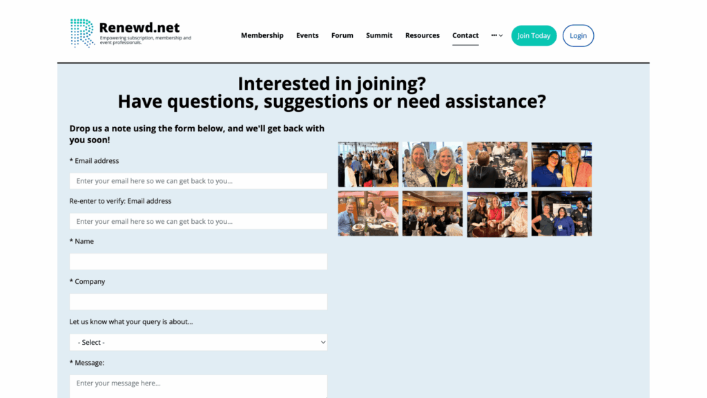 a screenshot of a more simplified contact form  with less fields to help boost conversions
