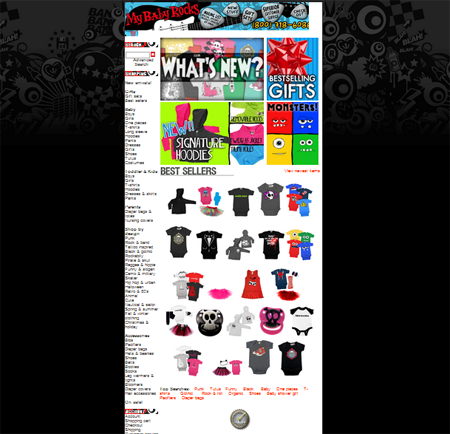 Image of PunkBabyClothes old homepage