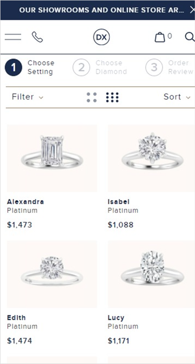 Solitaire Diamond Rings From Diamond Exchange Landing Page