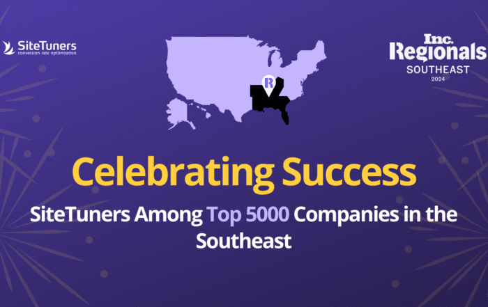 SiteTuners recognition as one of the best companies in the 5000 companies in the southeast