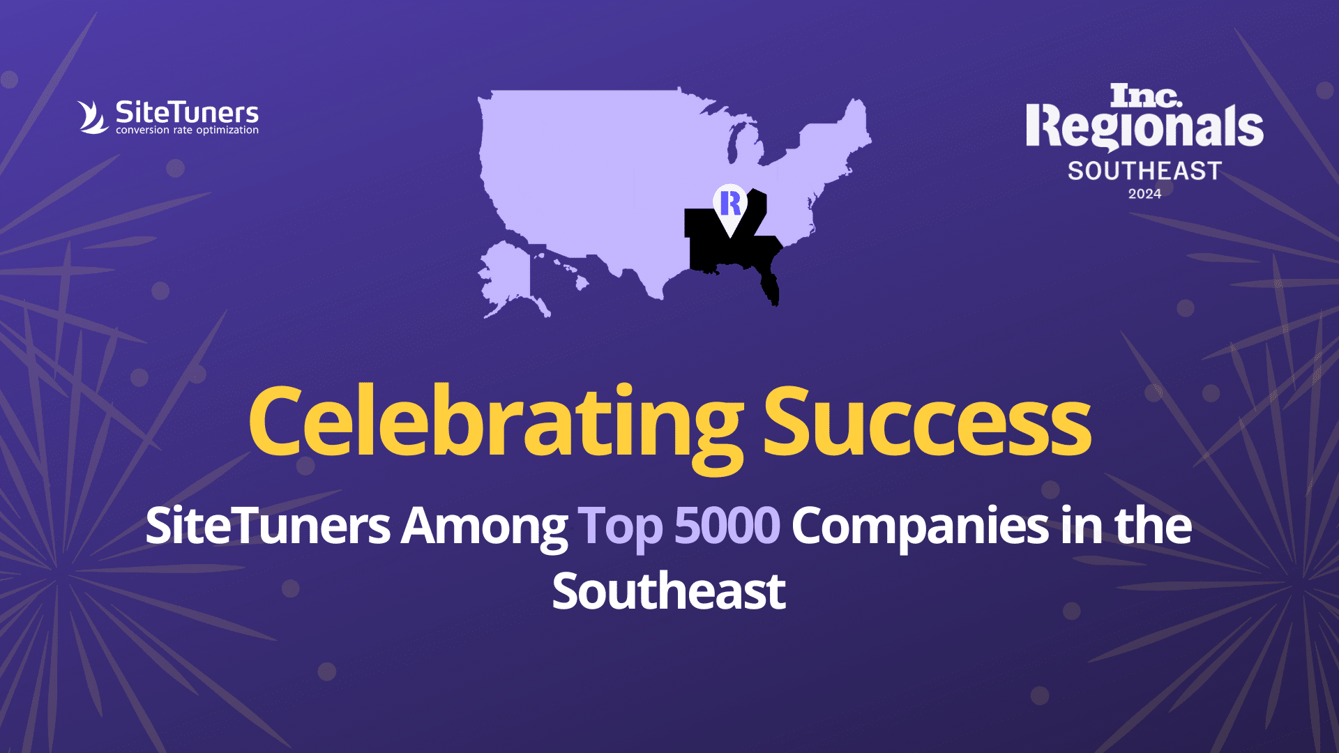 SiteTuners recognition as one of the best companies in the 5000 companies in the southeast
