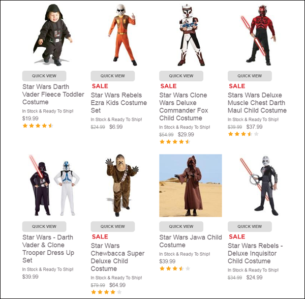 Buy Costumes Star Ratings Ecommerce Conversion Optimization