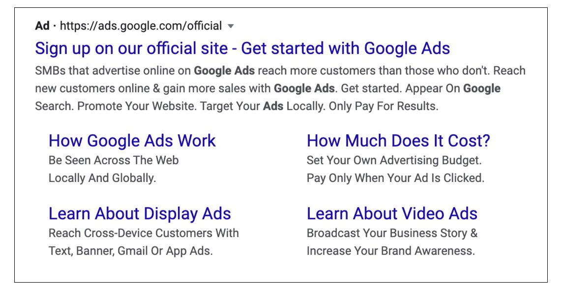 Google Ads ad