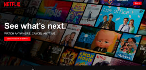 Netflix homepage - clear call-to-action example - quick fix to improve website conversion rate